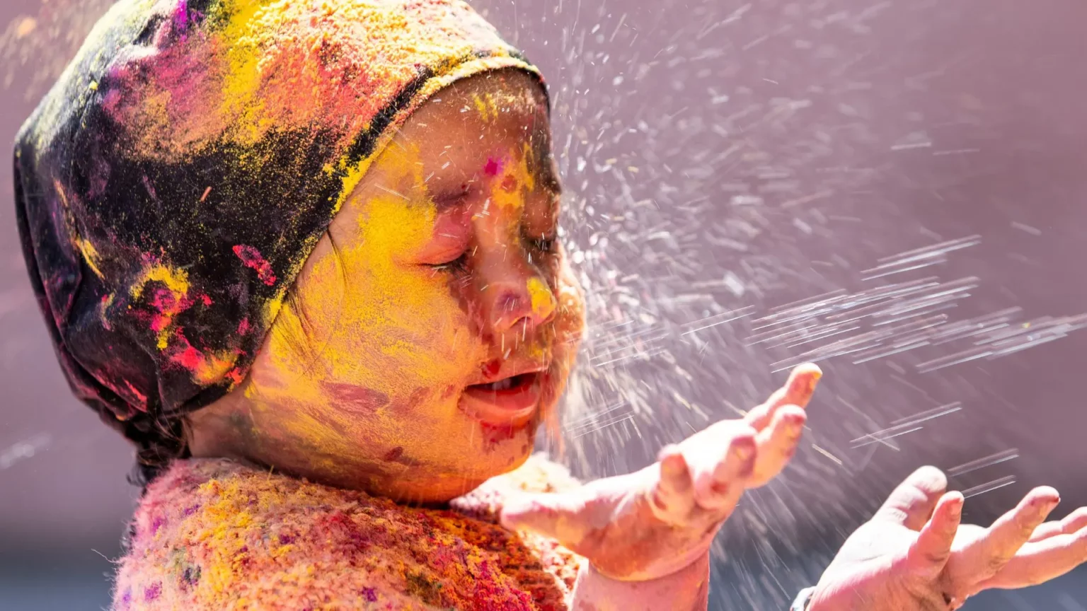 Holi photoshoot for baby Holi photoshoot for baby