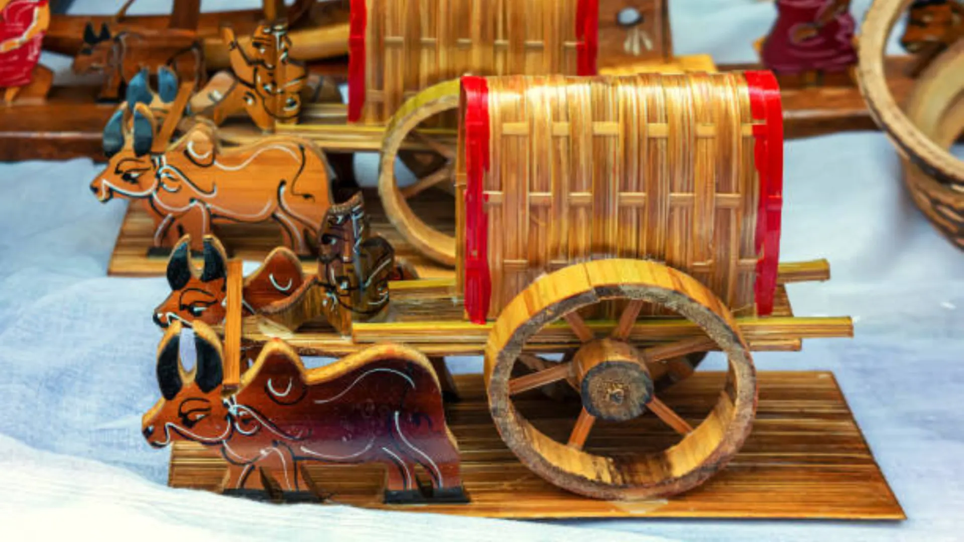 Decoration with cane crafts Decoration with cane crafts