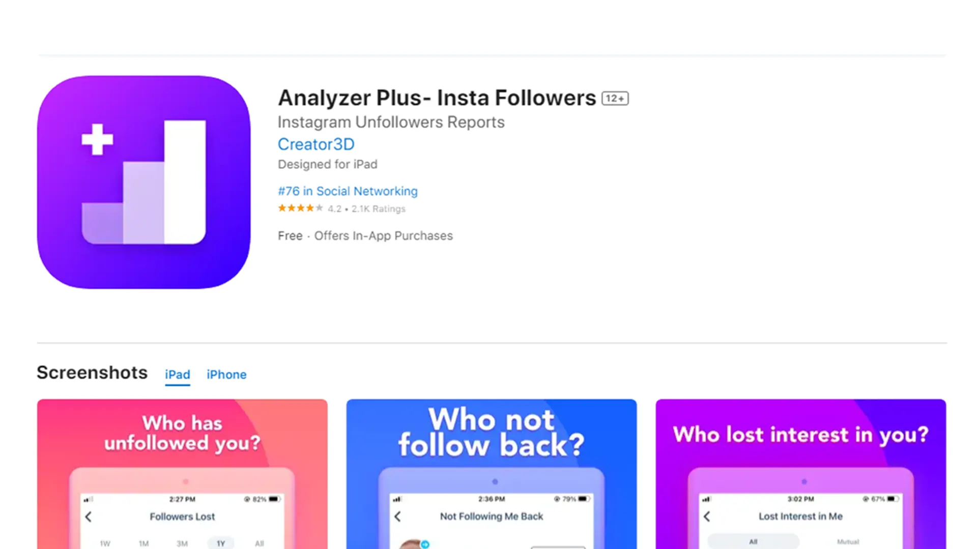 Analyzer Plus- Insta Followers